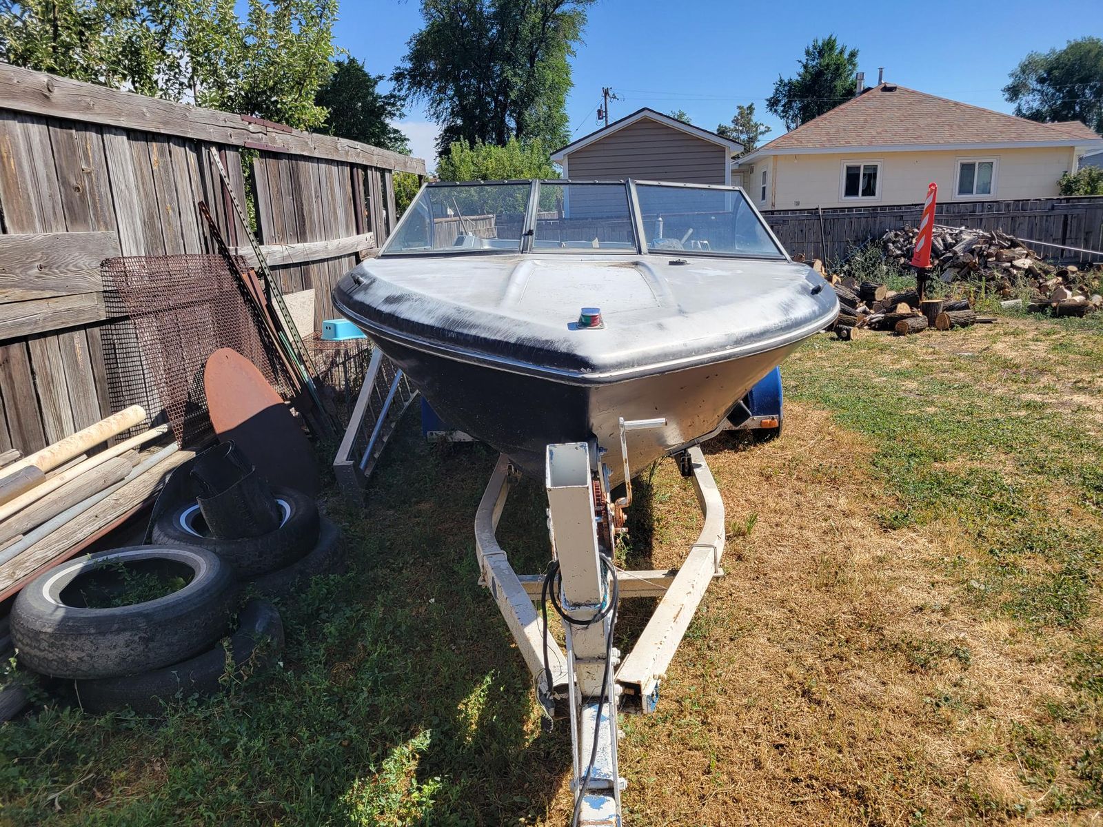 Used Fiberglass Boat - Trailer Included