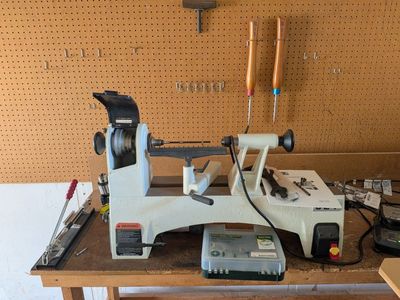 Jet 6-Speed Benchtop Wood Lathe - Variable Speed, Cast Iron Base