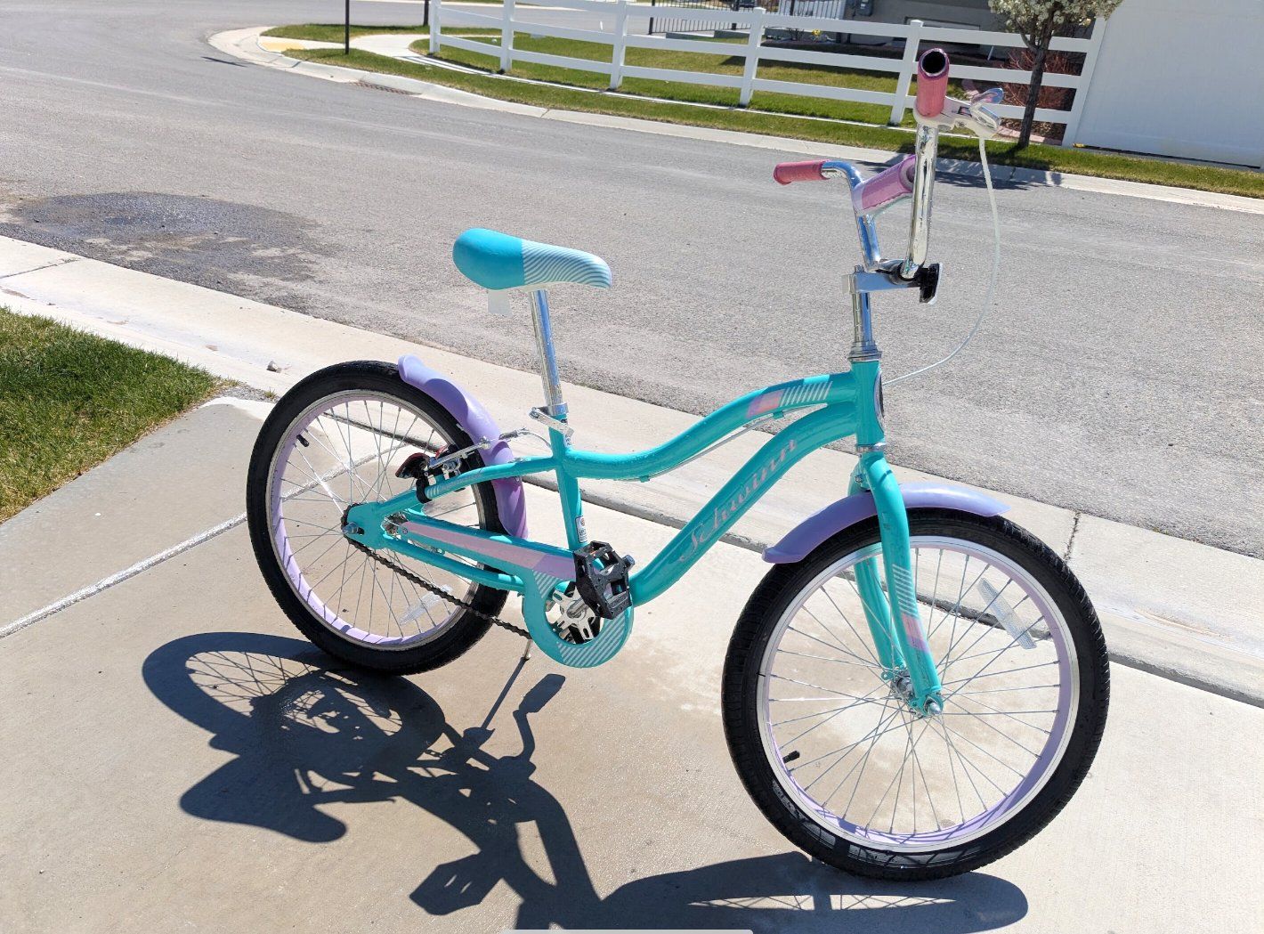 Schwinn Girls 20-Inch Bicycle - Teal, Purple & Pink