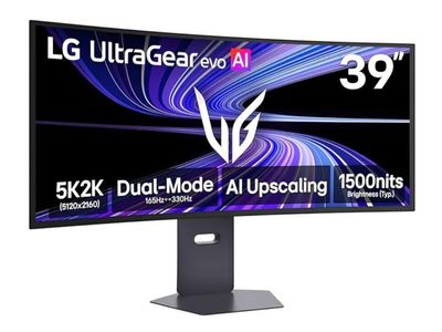 OLED Curved Gaming Monitor LG 39GX950B-B 39-inch Ultragear evo 5K2K WUHD (5120 x 2160), Dual-Mode,165