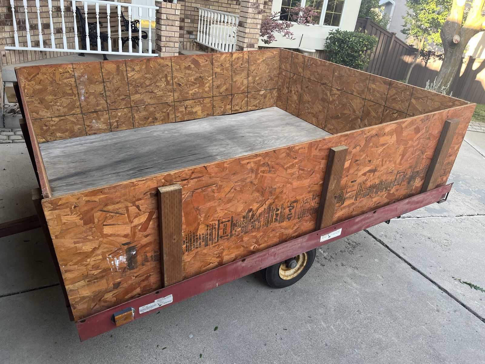 8x7 Utility Trailer with 3ft Sides & Tilt Option - New Tires, Plywood Deck for Snowmobiles/Motorcycles