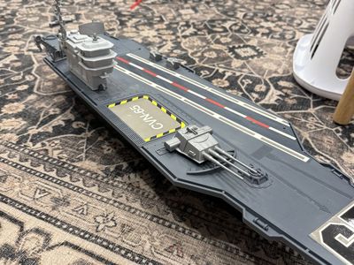 Aircraft Carrier With Tank, Helicopter And Plane