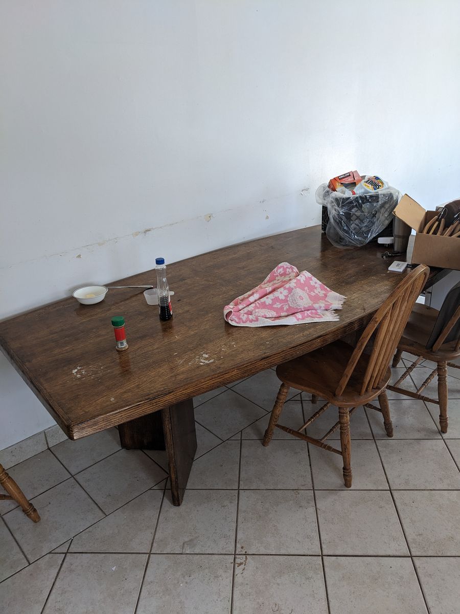 Giant wood table (just under 4' x 8') 