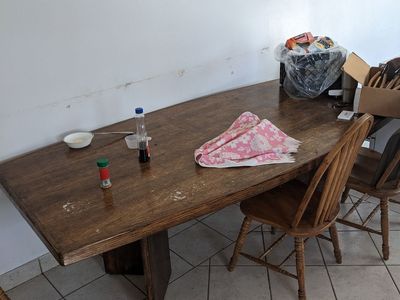 Giant wood table (just under 4' x 8')