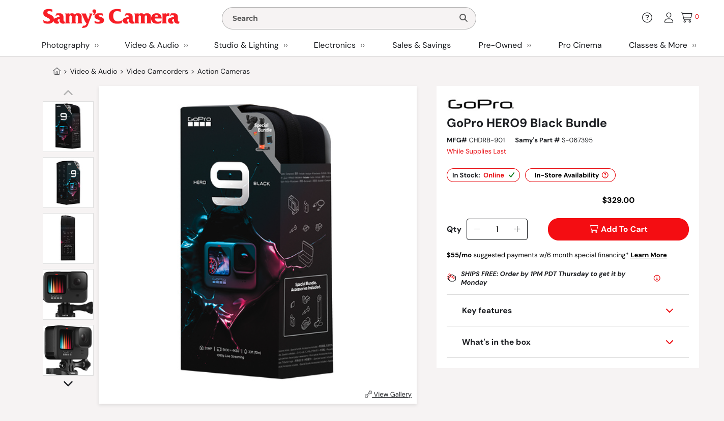 Go Pro 9 Bundle