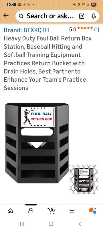 New in Box! Foul Ball Return Box
