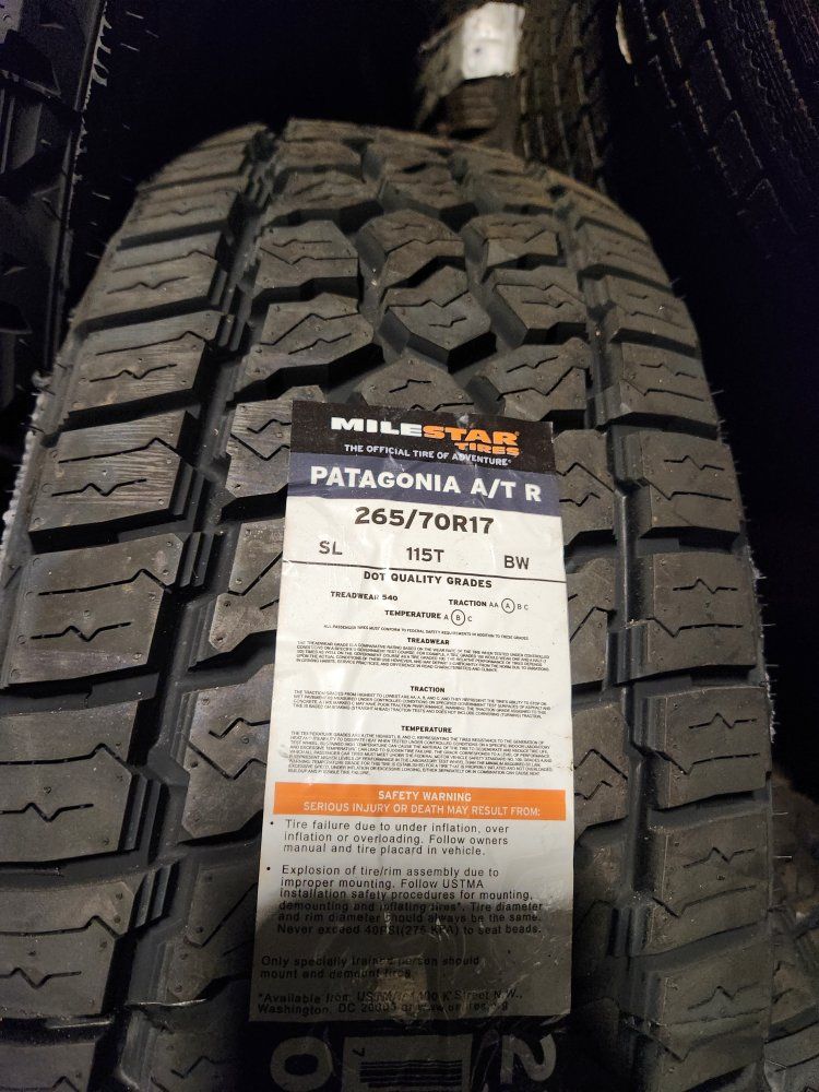 265/70r17 milestar Patagonia atr