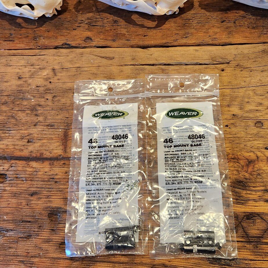 Weaver 46 and 47 Top Mount Bases