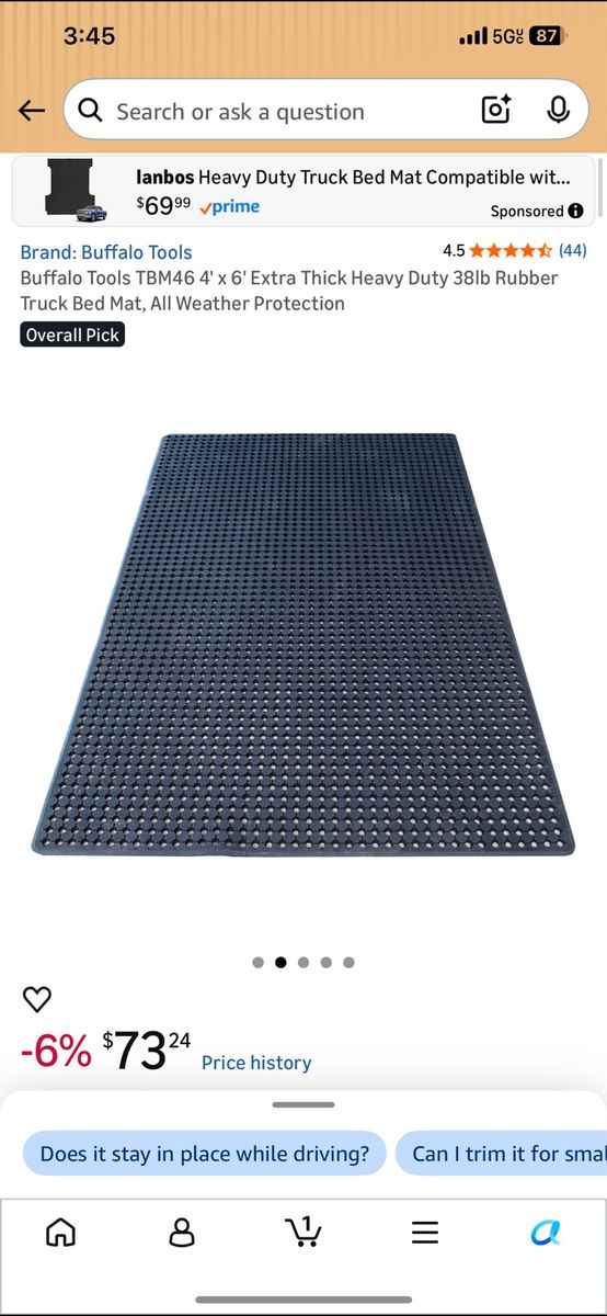 Thick Heavy Duty Truck Bed Mat