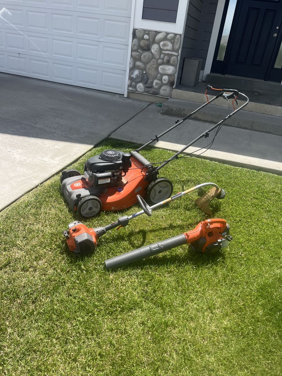 Husqvarna RWD Self-Propelled Lawn Mower, Trimmer, & Blower Combo - Gas Powered