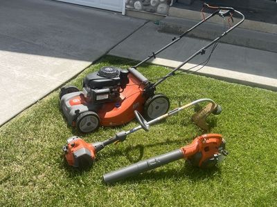 Husqvarna RWD Self-Propelled Lawn Mower, Trimmer, & Blower Combo - Gas Powered