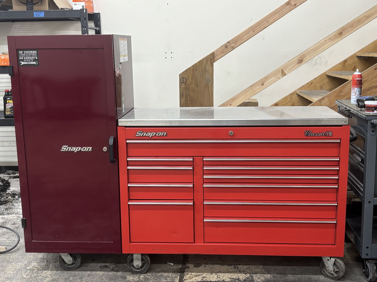 Snap-On Classic 78 Tool Storage Setup with matching Side Cabinet