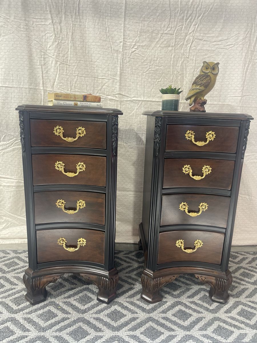 Vintage refurbished, beautiful side tables