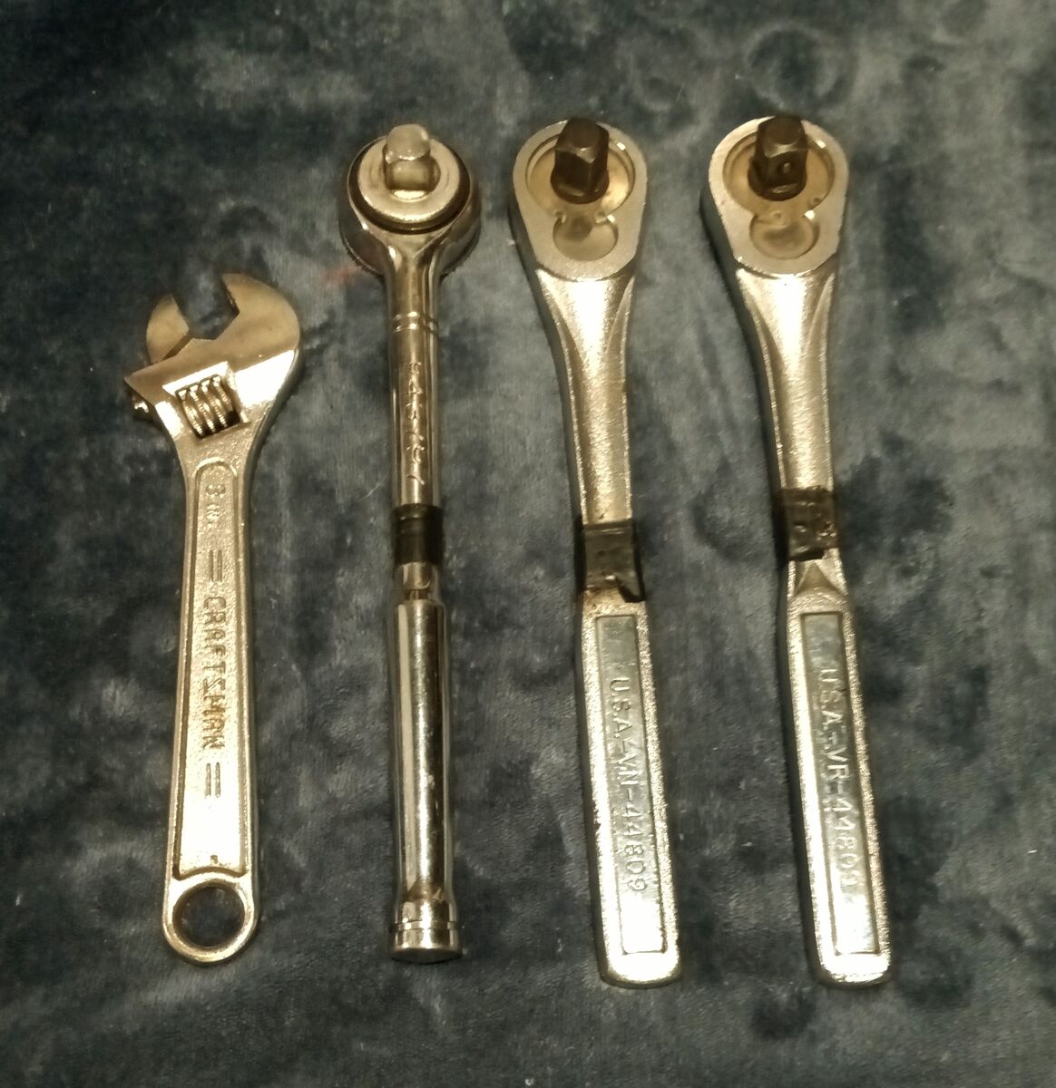 Craftsman 3/8" Drive Ratchets and a crescent wrench