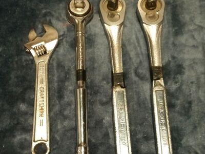 Craftsman 3/8" Drive Ratchets and a crescent wrench