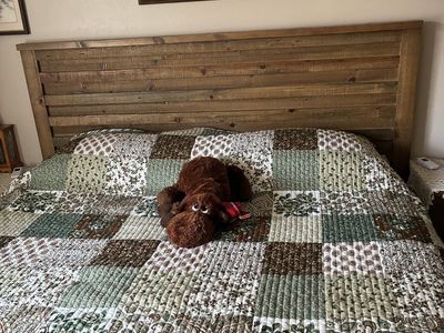 King bed headboard, footboard and side rails