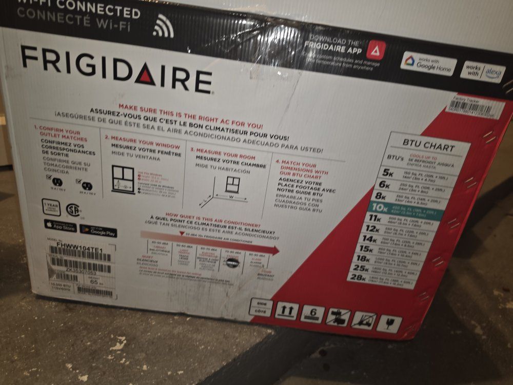 Frigidaire FHWN104TE1 10,000 BTU Window Room Air Conditioner w/ Wi-Fi - New, Open Box