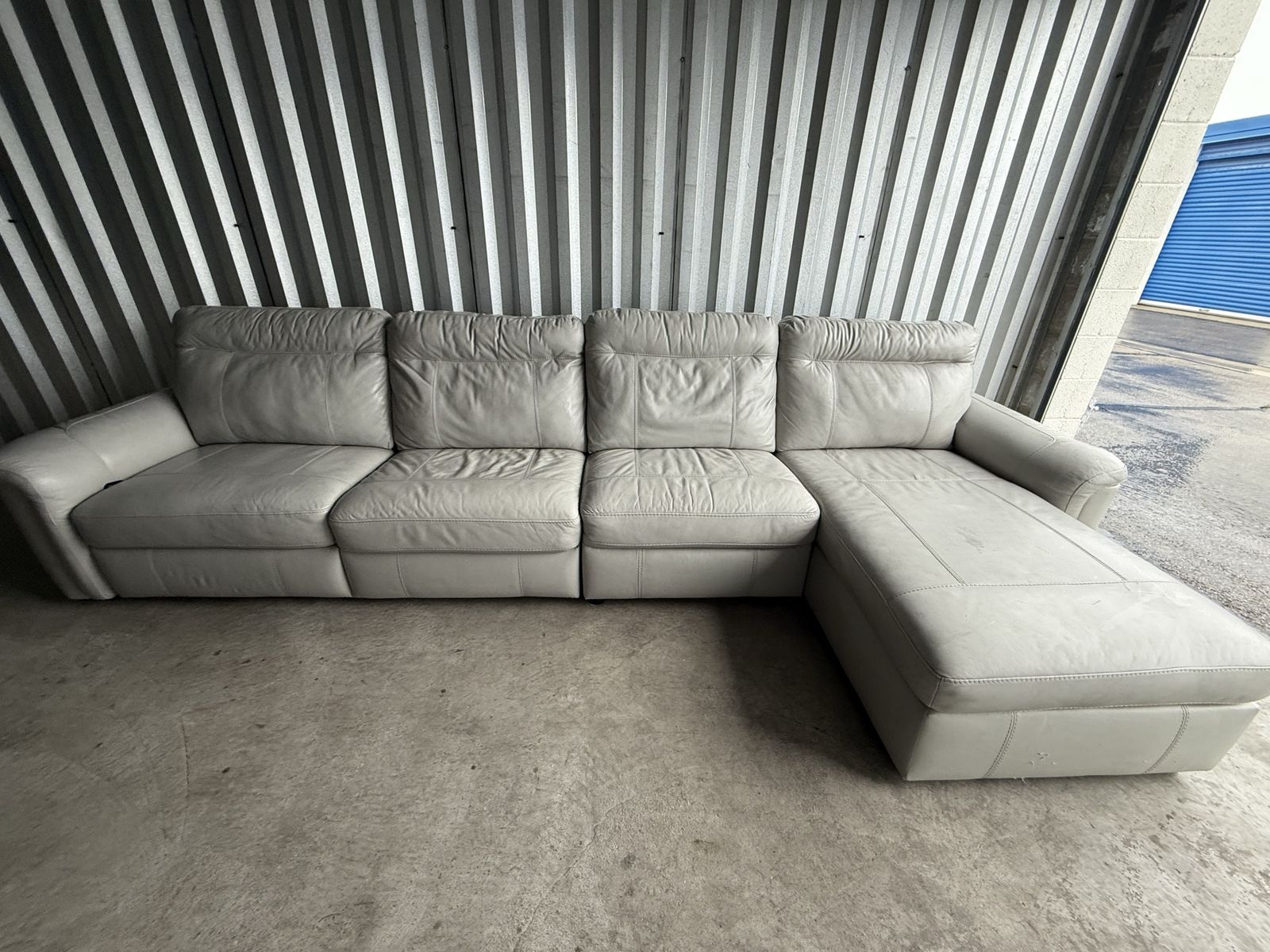 White leather sectional couch - Free delivery!