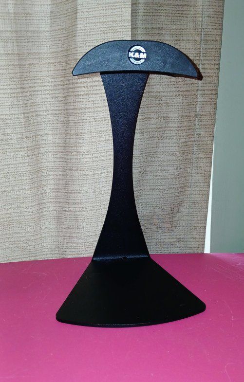 K&M 16075 (Konig & Meyer) Black Metal Headphone Table Stand Desk Holder