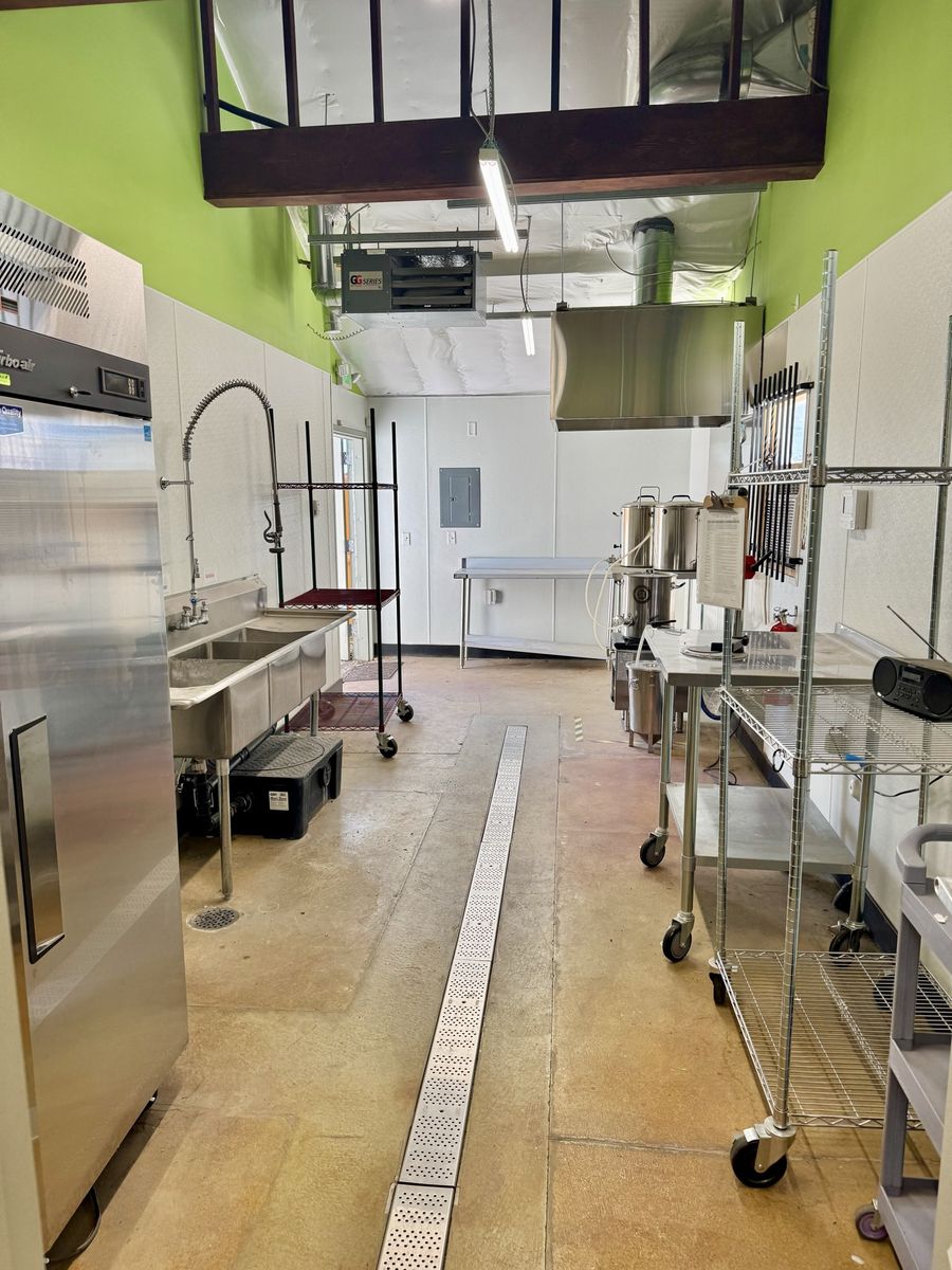 Rent commercial/industrial kitchen $1,250 monthly/300 sq. feet
