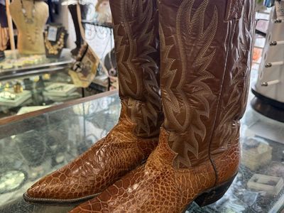 Vintage Justin Pre-ban Turtle Skin Boots