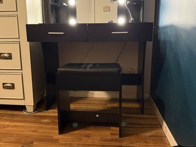 Vanity with stool