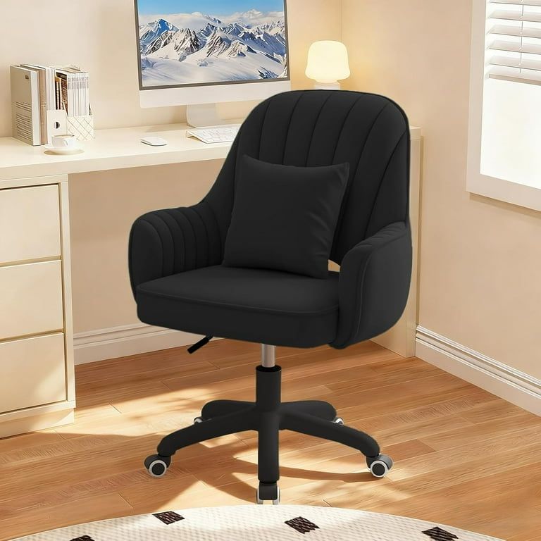 HAUNG Velvet Mid-Back Vanity Chair – New