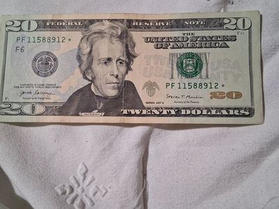 US $20 Star Note Federal Reserve Note Series 2017A Twenty Dollar Bill