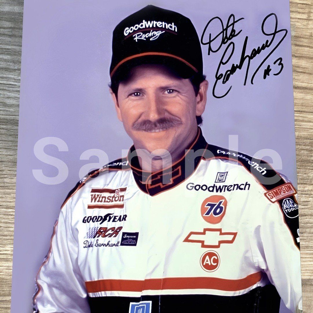 Dale Earnhardt Professional Reprint of Signed 8x10