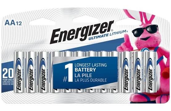 1200 (12 packs) AA Energizer Lithium Batteries