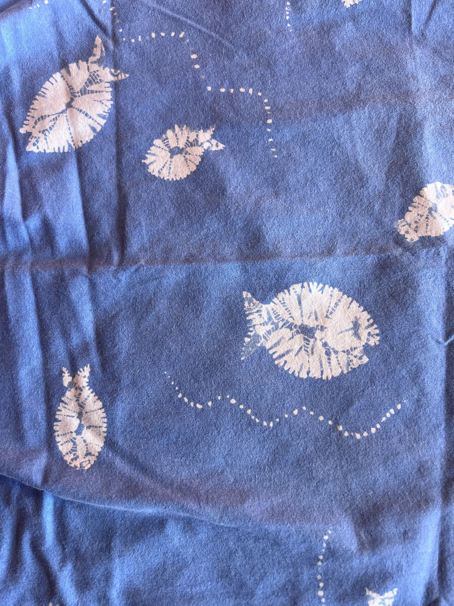 Pottery barn Kids Tie Dye Full Duvet and sheet set fish blue green