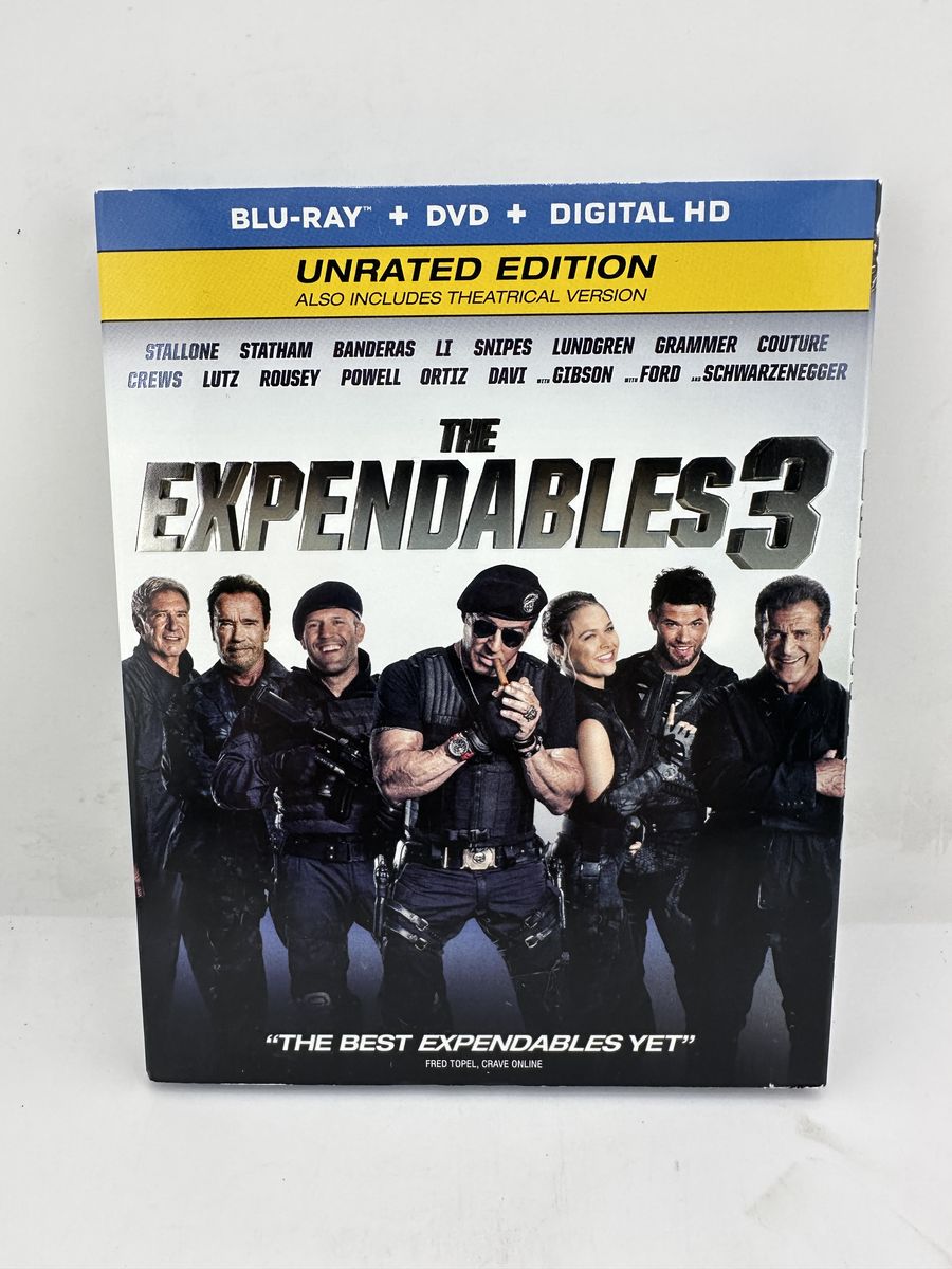 The Expendables 3 Blu-ray DVD Digital HD Unrated Edition Slipcover Sealed