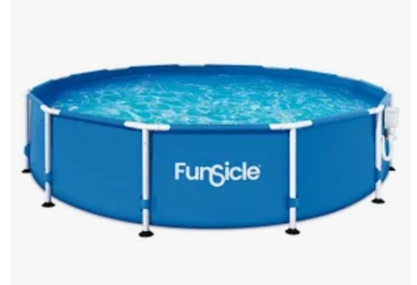 New in Box Funsicle 12ft x 30 Inch Outdoor Activity Round Frame Above Ground Swimming Pool Set