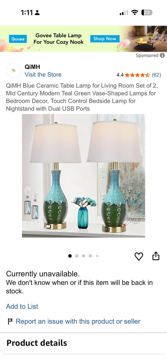 Set of 2 table lamps