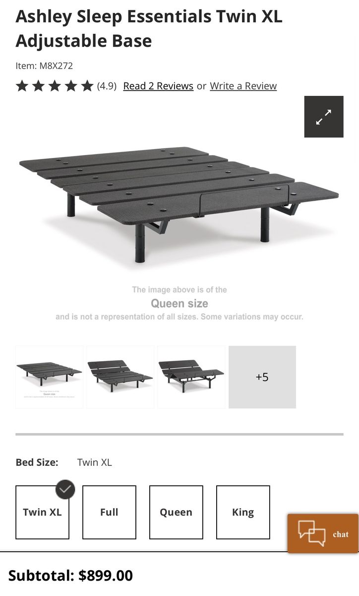 Ashley Sleep Essentials Twin XL Adjustable Base