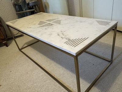 Marble And Brass Modern Coffee Table