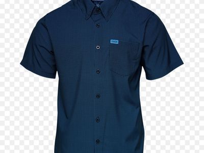Dixxon Flannel Company Simple Mind Men's Blue Short Sleeve Button-Down Shirt