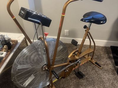 Vintage Schwinn Airdyne AD2 Exercise Bike - Air Resistance Fan Bike - Gold Finish