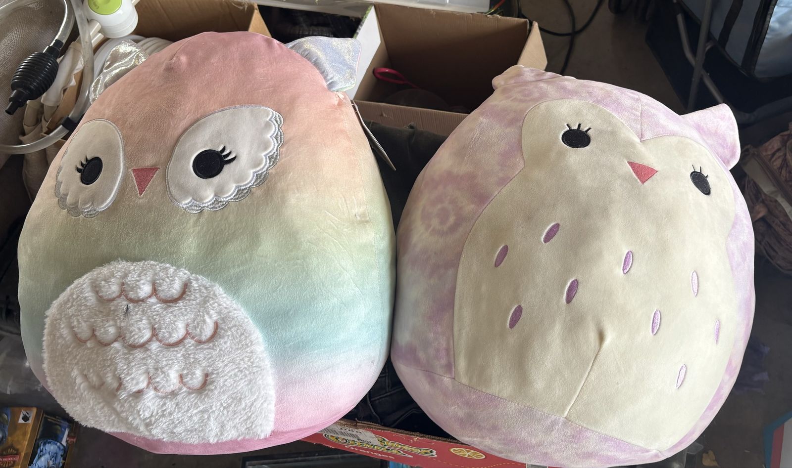 Set of 3 Plush Plushies Including Owls and Hippocorn Plush