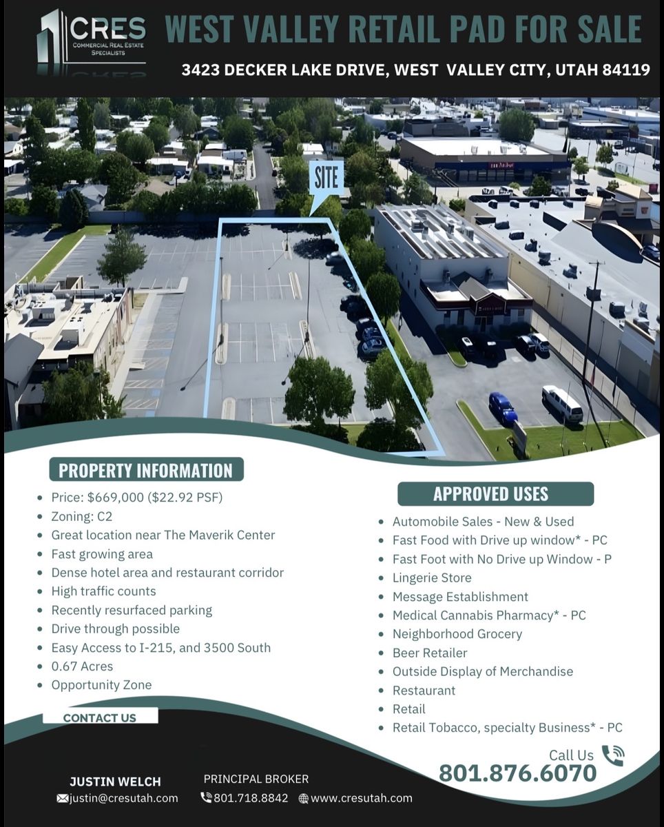 Auto Sales Lot For Sale West Valley City