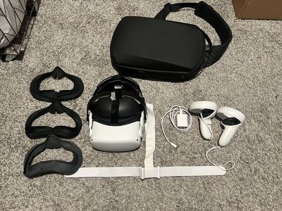 Meta Quest 2 (Oculus Quest 2) 128GB VR Headset w/ Elite Strap & Case - Excellent Condition