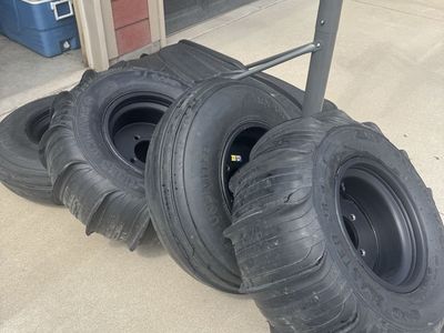 Sand Tires Unlimited Sand Blaster 28-14 Paddle Tires on Black DWT Rims Set of 4