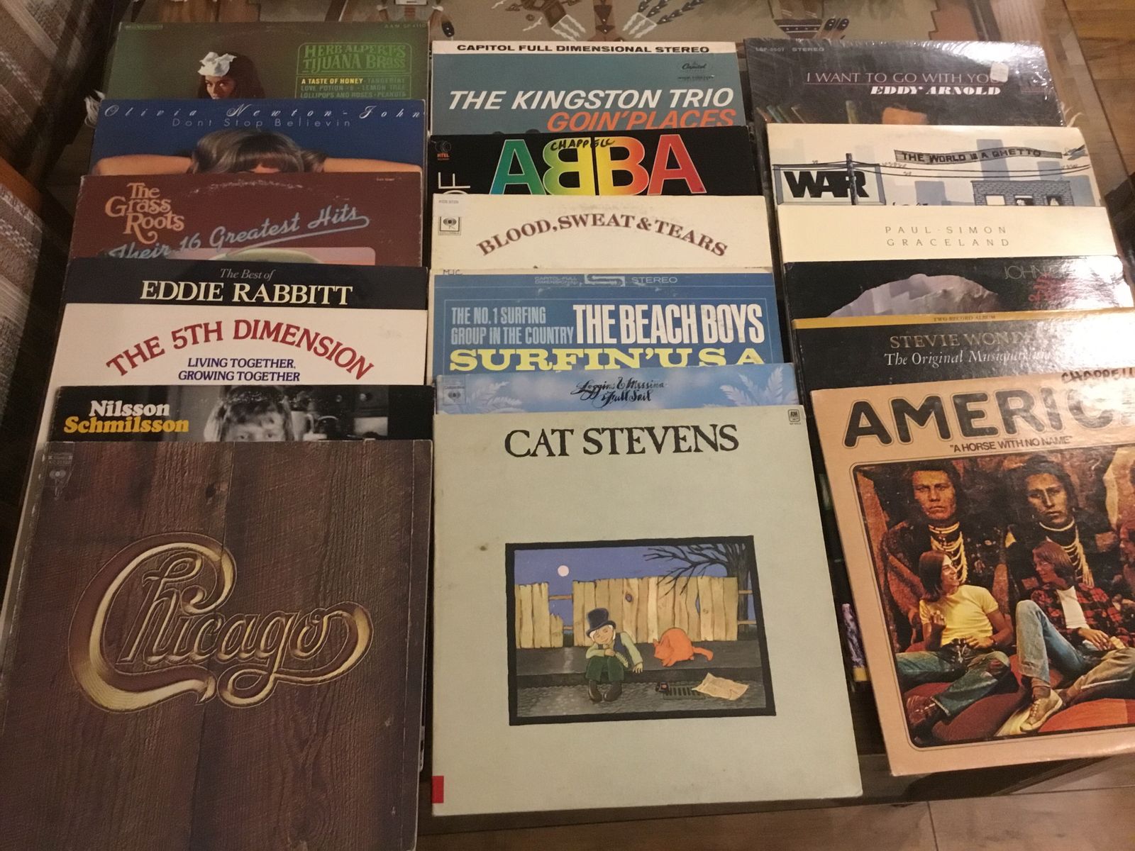 About 100 record albums