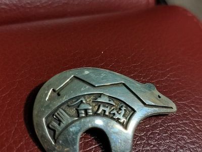 Sterling bear fetish signed