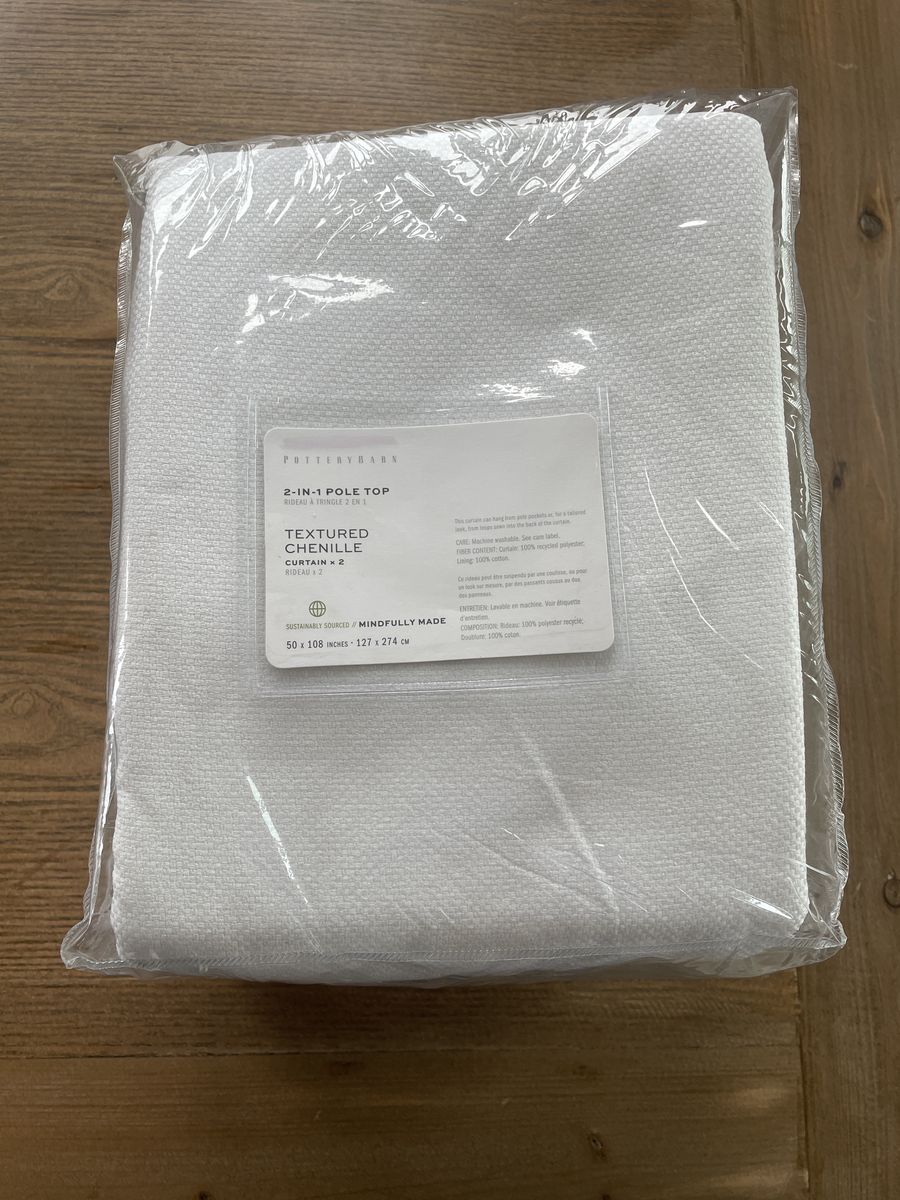 NWT Pottery Barn Textured Chenille Drapes