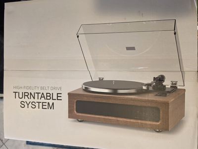 Seasonlife HQ-KZ018 Turntable Record Player with Built-in HiFi Speakers
