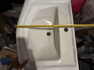 White Ceramic Bathroom Vanity Basin Sink - Single Hole