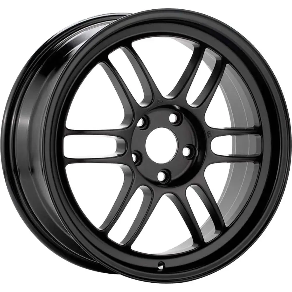 Enkei RPF1 17x9 +45 offset with 5x114.3 bolt pattern in BLACK 3797906545BK Subaru WRX STI EVO S2000 Mazda 3