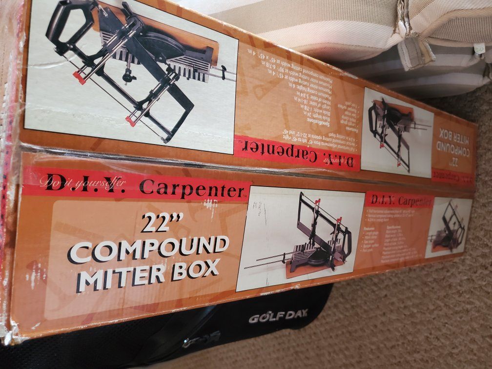 New D.I.Y. Carpenter 22 Inch Compound Miter Box with Saw