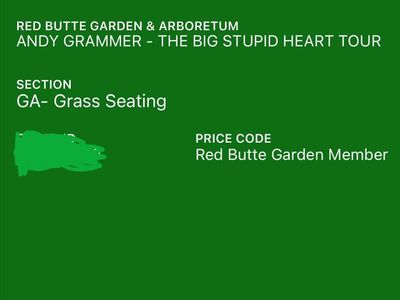 Andy Grammer August 3rd Red Butte